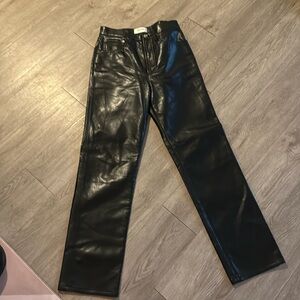 Ahold. Black Leather Pants